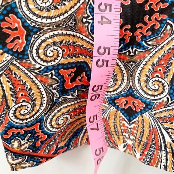 Nina Leonard paisley floral v-neck stretch sleeveless midi‎ dress - Medium - Picture 5 of 7